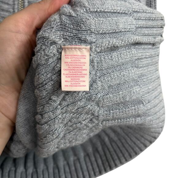 Cozy Minimalist Asymmetrical Zip Sweater Jacket Victoria’s Secret Gray XS - Picture 5 of 7